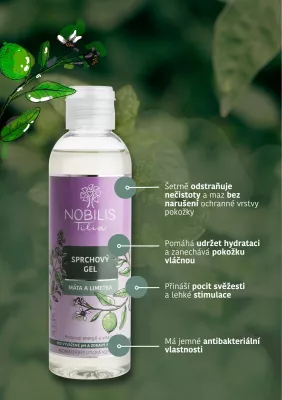 Sprchový gel Máta a limetka 200 ml Nobilis Tilia