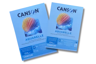 Student.skicák Canson - na akvarel, 224 g, 10 listů, A4 5 + 5 zdarma