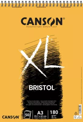 XL Bristol skicák kroužková vazba A4 50l VS 180g Canson
