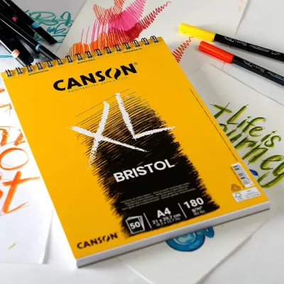 XL Bristol skicák kroužková vazba A4 50l VS 180g Canson