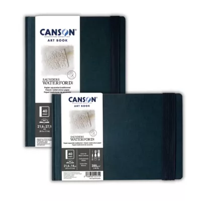 Bavlněný akv. Art Book Saundes Waterford® -  300 g/m² - varianty | Art Book Saundes Waterford® - 14 x 21,6 cm, Art Book Saundes Waterford® - 21,6 x 14 cm, Art Book Saundes Waterford® - 21,6 x 27,9 cm, Art Book Saundes Waterford® - 20 x 20 cm
