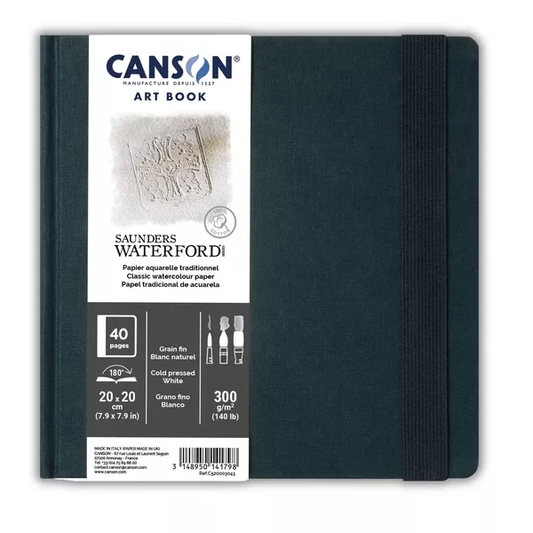 Bavlněný akv. Art Book Saundes Waterford® - 300 g/m² - varianty - Art Book Saundes Waterford® - 20 x 20 cm Saunders Waterford
