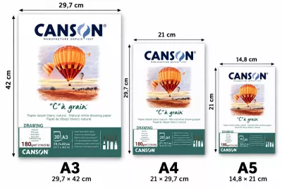 "C" à grain skicák - (180g/m2, 30 archů) | A5 - kroužková vazba, A4 - kroužková vazba, A3 - kroužková vazba, A5 - lepený na krátké straně, A4 - lepený na krátké straně, A3 - lepený na krátké straně