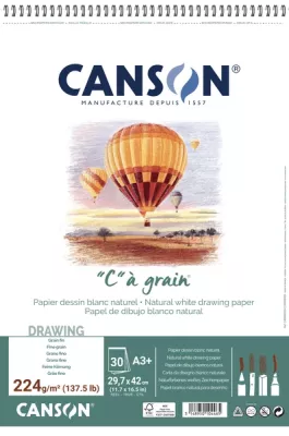 "C" à grain skicák - (224g/m2, 30 archů) - varianty Canson