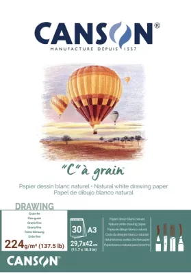 "C" à grain skicák - (224g/m2, 30 archů) - varianty Canson