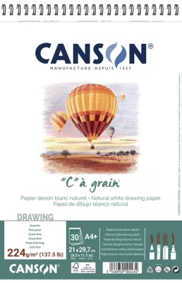 "C" à grain skicák - (224g/m2, 30 archů) - varianty Canson