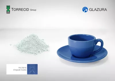 Lesklá glazura - (1kg) - chrpově modrá