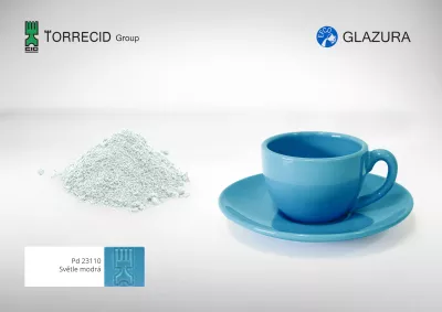 Lesklá glazura - (1kg) - světle modrá