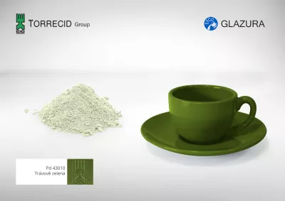 Lesklá glazura - (1kg) - trávově zelená