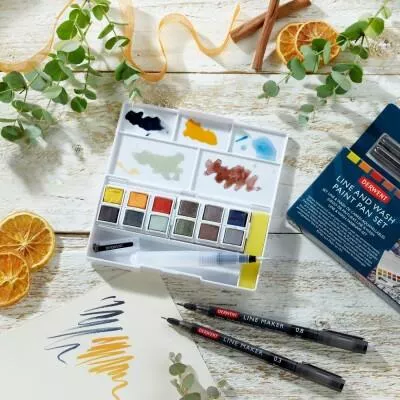 Sada akvarelových barev + příslušenství + Artbook na akvarel Canson Sada akvarelových barev + příslušenství + Artbook na akvarel Canson