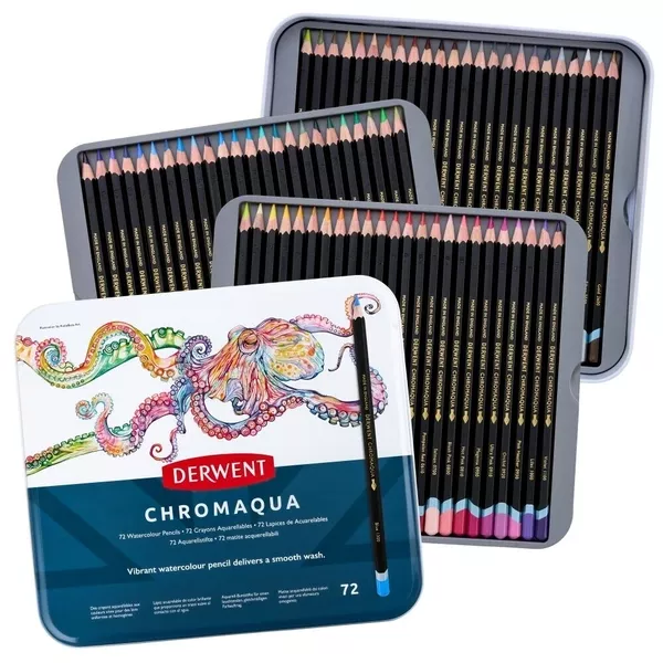 Sady akvarelových pastelek Chromaqua Derwent - varianty - Chromaqua - 72 odstínů