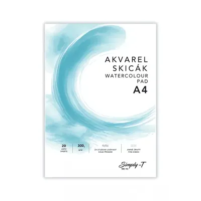 Simply-t akvarelový skicák lepený FG 300g - varianty