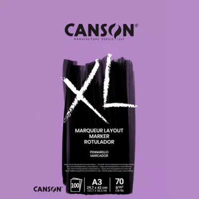Umělecký blok Canson XL MARKER -  A3 (100 listů,70g)  lepený 