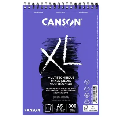 Umělecký blok Canson XL MEDIA - (300g) kroužková vazba - varianty