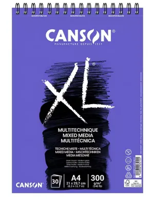 Umělecký blok Canson XL MEDIA - (300g) kroužková vazba - varianty