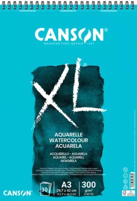 Umělecký blok XL Aqarelle Canson - (300g) kroužková vazba - varianty