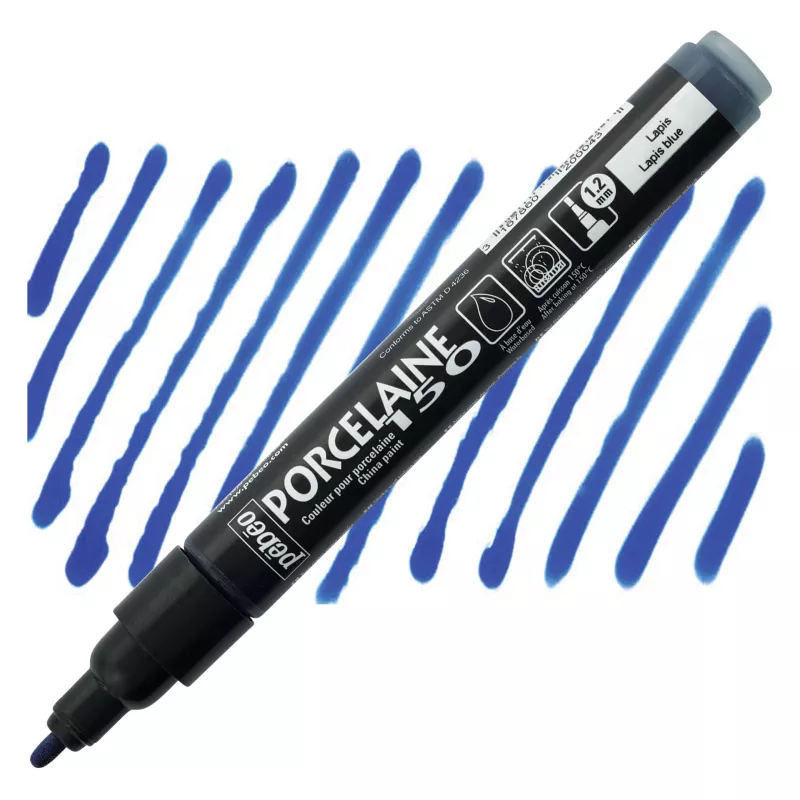 Vypalovací fixy na keramiku - klasický hrot 1,2mm - 04 Lapis Blue Pebeo