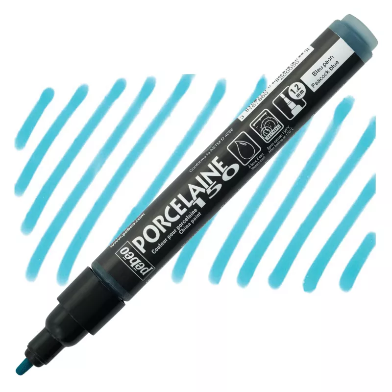 Vypalovací fixy na keramiku - klasický hrot 1,2mm - 05 Peacock Blue Pebeo