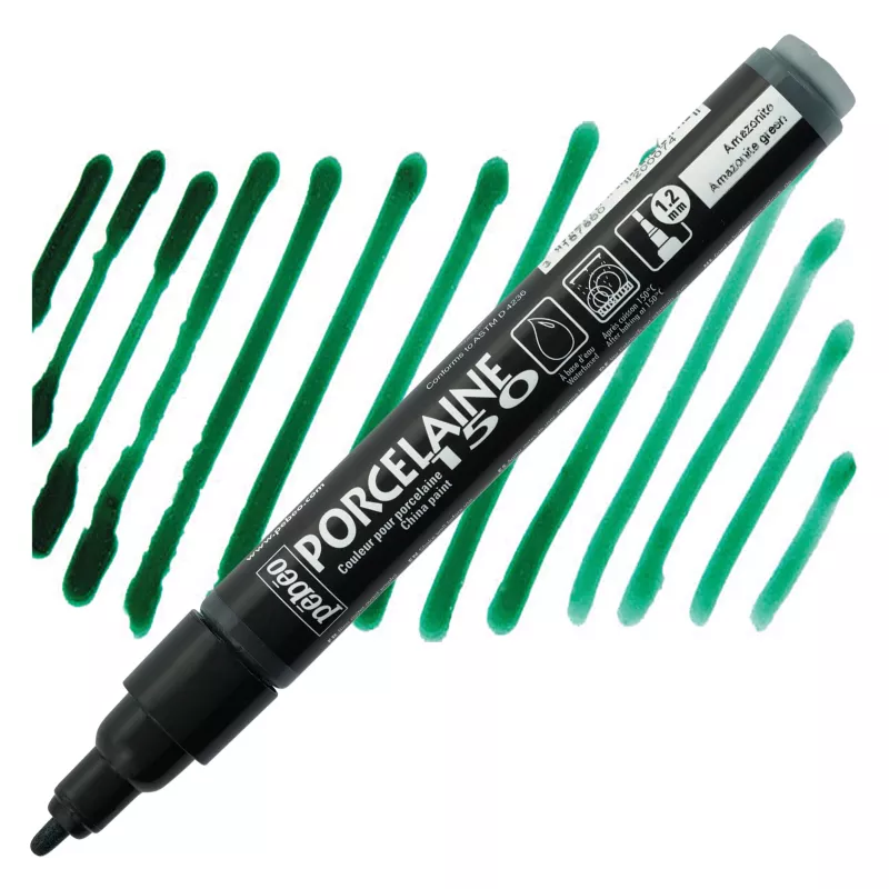 Vypalovací fixy na keramiku - klasický hrot 1,2mm - 07 Amazonite Green Pebeo