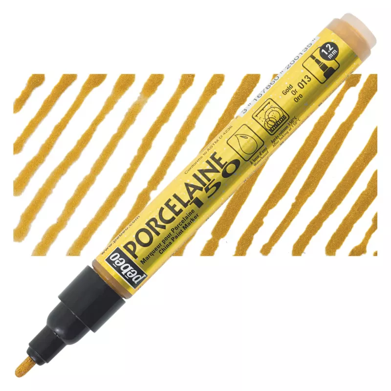 Vypalovací fixy na keramiku - klasický hrot 1,2mm - 13 Gold Pebeo