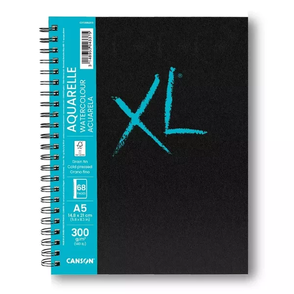 XL Book Aquarelle skicák kr.vazba 34l CP 300g - varianty Canson