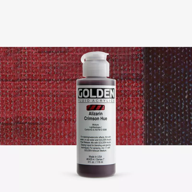 Akrylová barva Golden FLUID 118 ml - varianty - Alizarin Crimson Hue 2435