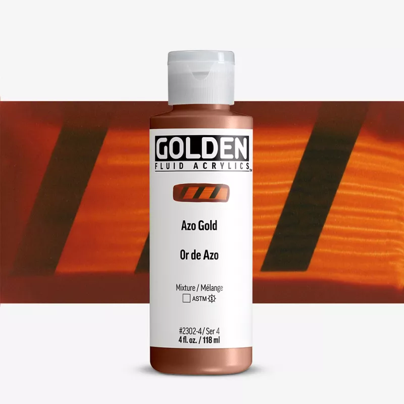 Akrylová barva Golden FLUID 118 ml - varianty - Azo Gold 30ML 2302