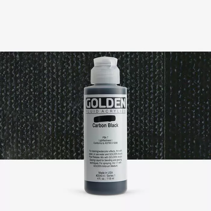 Akrylová barva Golden FLUID 118 ml - varianty - Bone Black 2010
