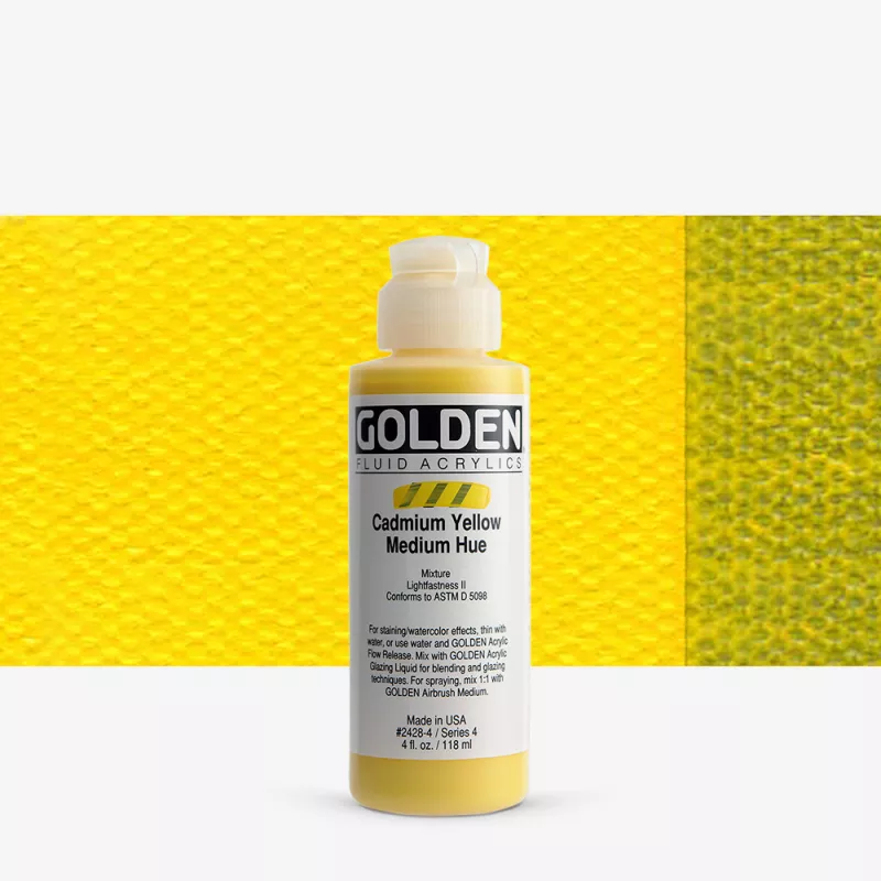 Akrylová barva Golden FLUID 118 ml - varianty - Cadmium Yellow Medium Hue 2428