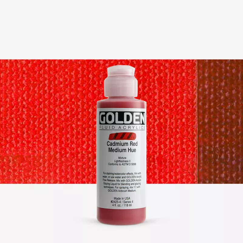 Akrylová barva Golden FLUID 118 ml - varianty - Cadmium Red Medium Hue 2425