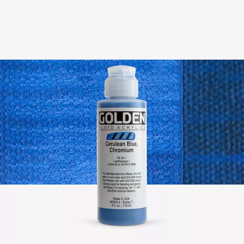 Akrylová barva Golden FLUID 118 ml - varianty - Cerulean Blue Chromium 2050