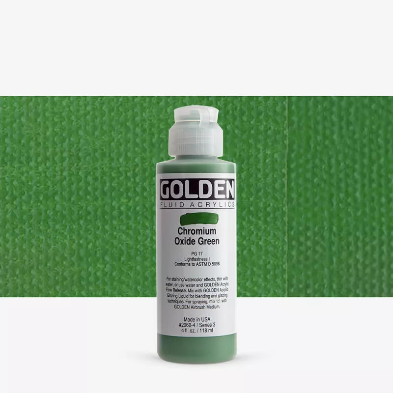 Akrylová barva Golden FLUID 118 ml - varianty - Chromium Oxide Green 2060