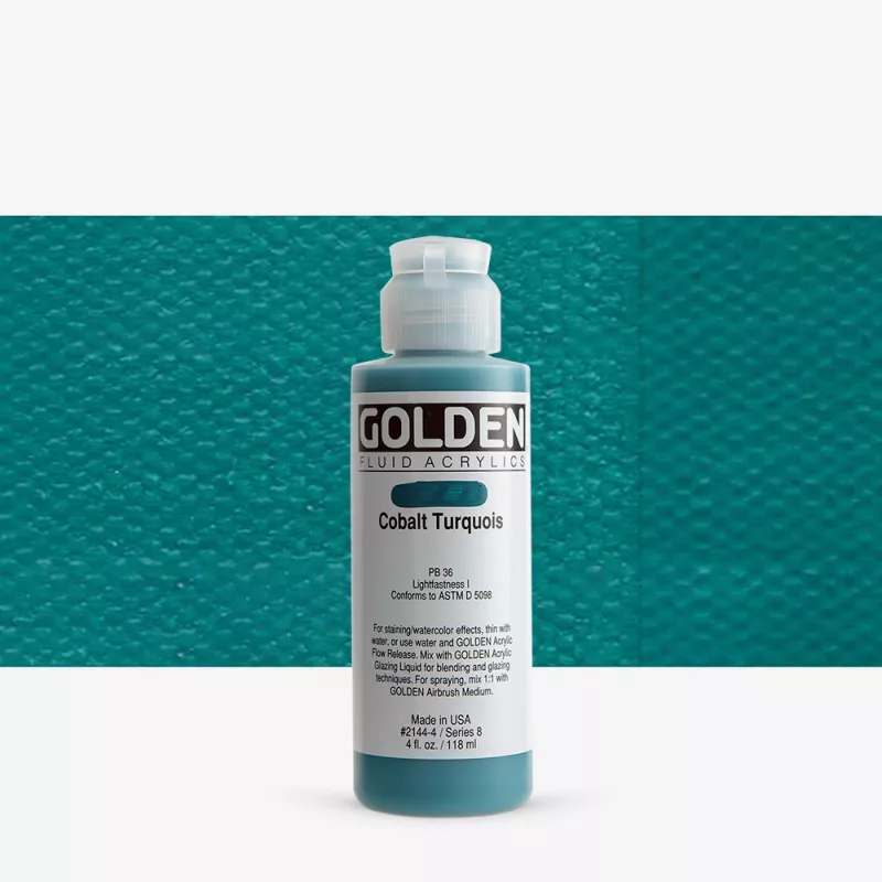 Akrylová barva Golden FLUID 118 ml - varianty - Cobalt Turquoise 2144