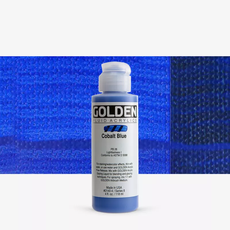Akrylová barva Golden FLUID 118 ml - varianty - Cobalt Blue 2140