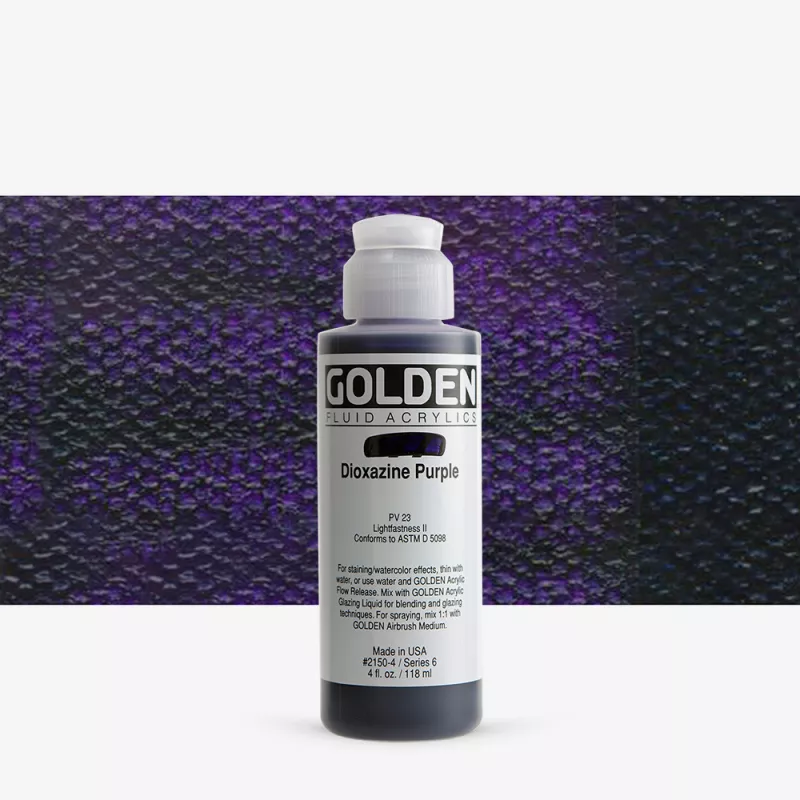 Akrylová barva Golden FLUID 118 ml - varianty - Dioxazine Purple 2150