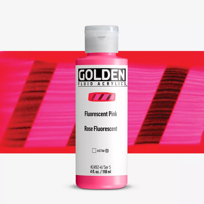 Akrylová barva Golden FLUID 118 ml - varianty - Fluorescent Pink 2492