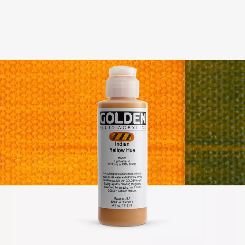 Akrylová barva Golden FLUID 118 ml - varianty - India Yellow Hue 2436