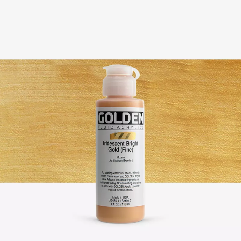 Akrylová barva Golden FLUID 118 ml - varianty - Iridescent Bright Gold 2454