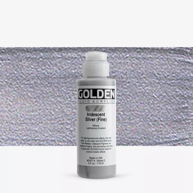 Akrylová barva Golden FLUID 118 ml - varianty - Iridescent Silver 2457