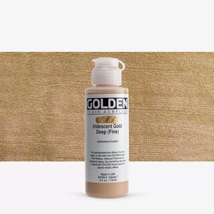 Akrylová barva Golden FLUID 118 ml - varianty - Iridescent Gold Deep 2455
