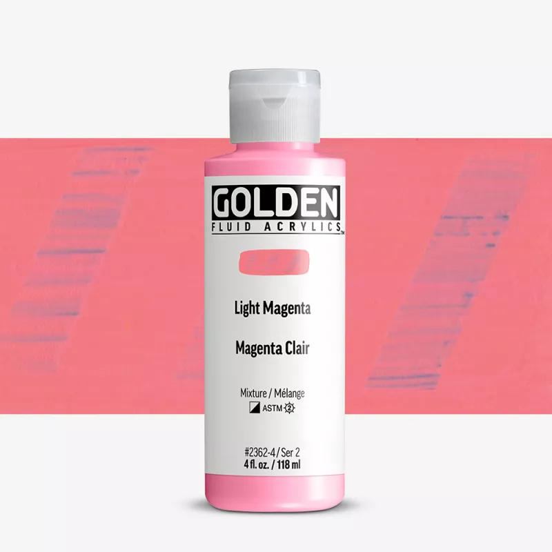 Akrylová barva Golden FLUID 118 ml - varianty - Light Magenta 2362