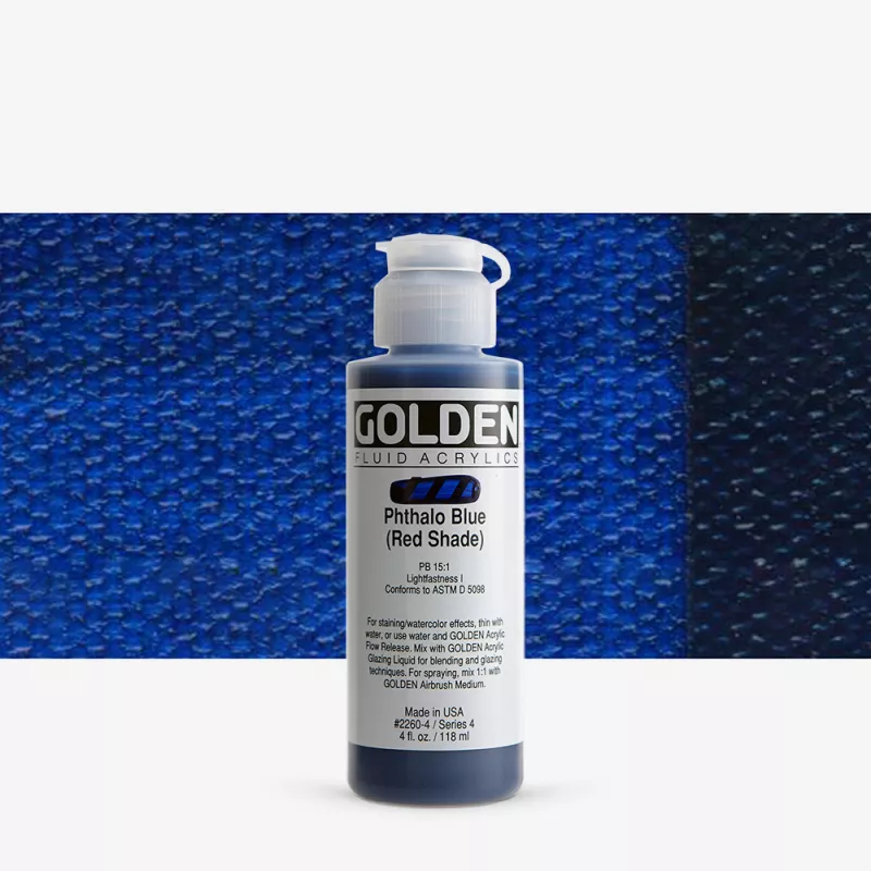 Akrylová barva Golden FLUID 118 ml - varianty - Phthalo Blue (Red Shade) 2260