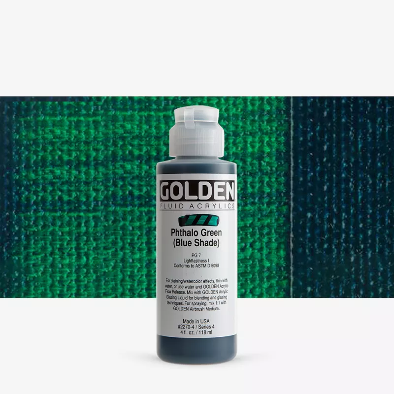 Akrylová barva Golden FLUID 118 ml - varianty - Phthalo Green (Blue Shade) 2270