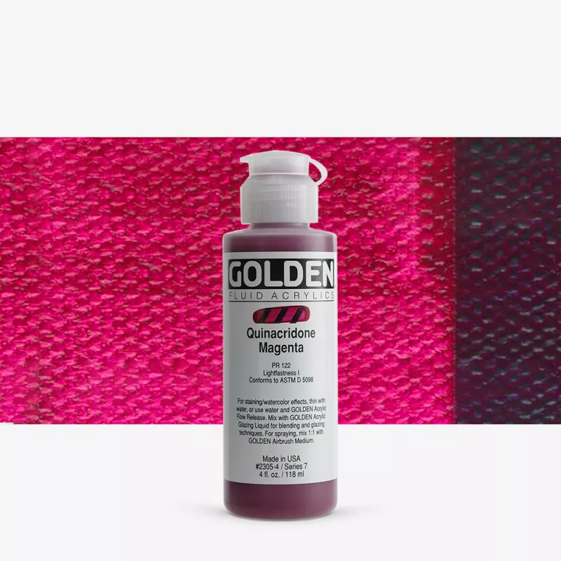 Akrylová barva Golden FLUID 118 ml - varianty - Quinacridone Magenta 2305