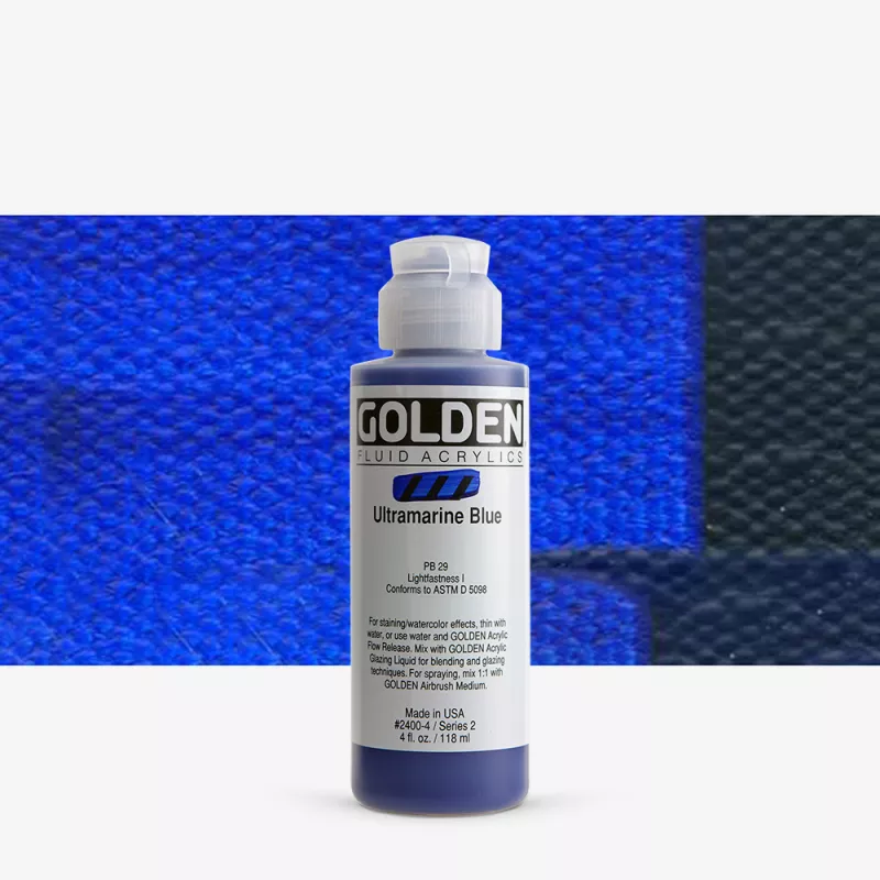 Akrylová barva Golden FLUID 118 ml - varianty - Ultramarine Blue 2400
