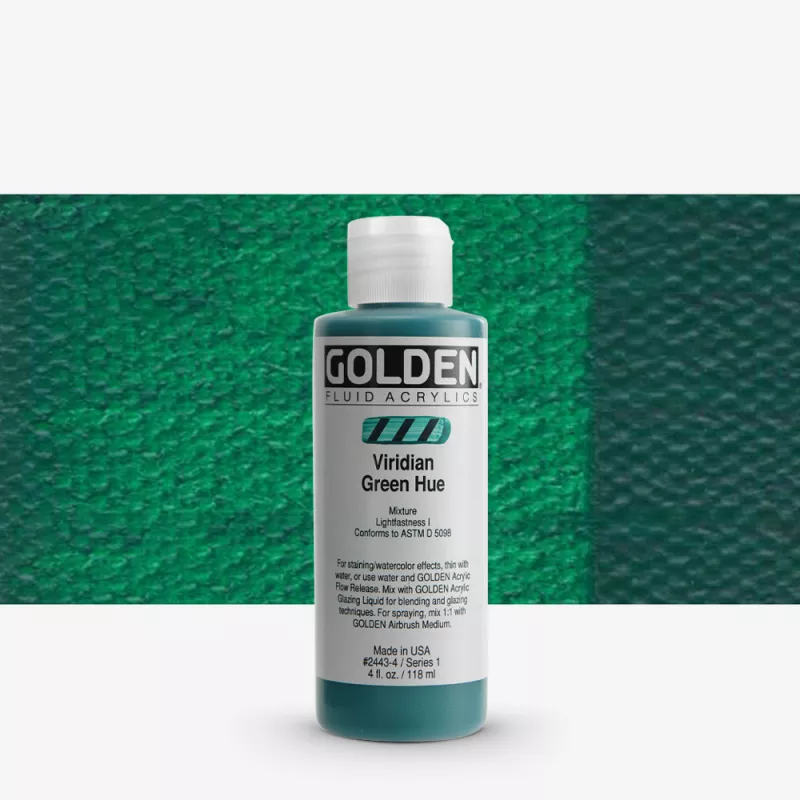 Akrylová barva Golden FLUID 118 ml - varianty - Viridian Green Hue 2443