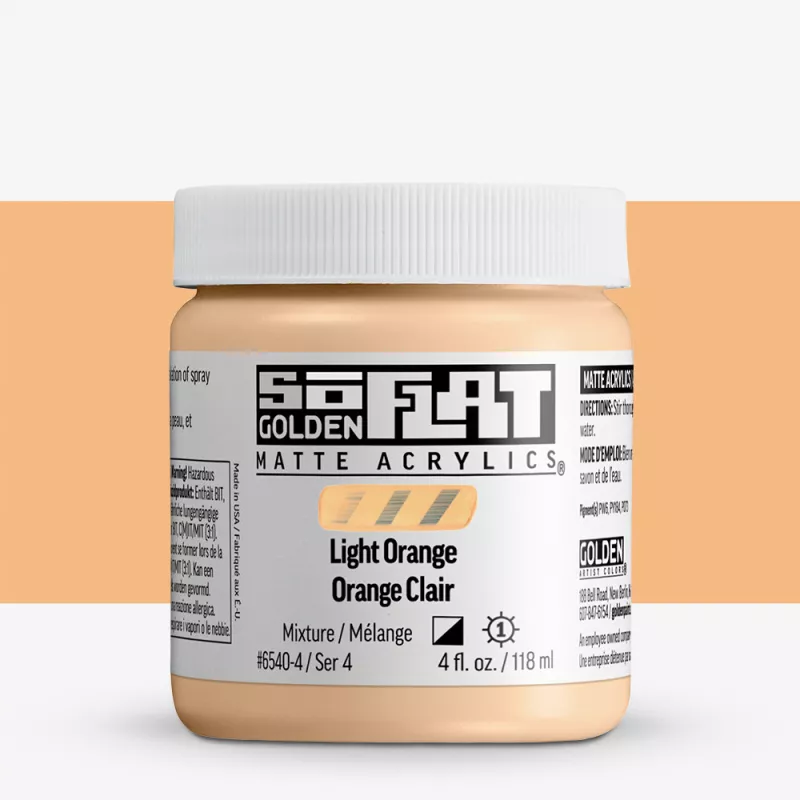 Akrylová barva Golden SoFlat Matte 59 ml - varianty - 6540 Light Orange