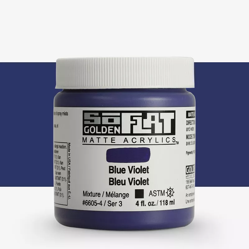 Akrylová barva Golden SoFlat Matte 59 ml - varianty - 6605 Blue Violet