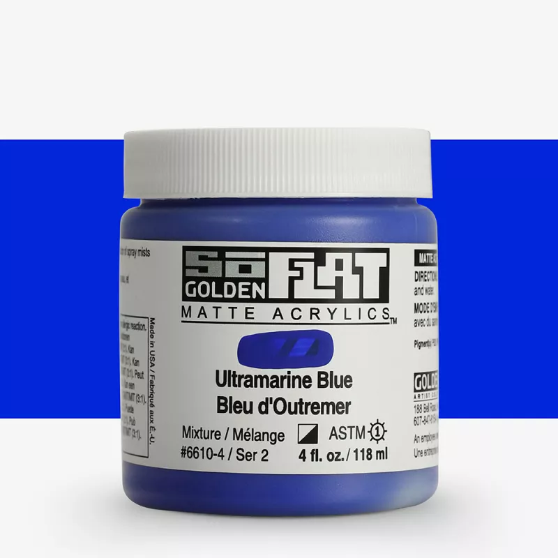 Akrylová barva Golden SoFlat Matte 59 ml - varianty - 6610 Ultramarine Blue