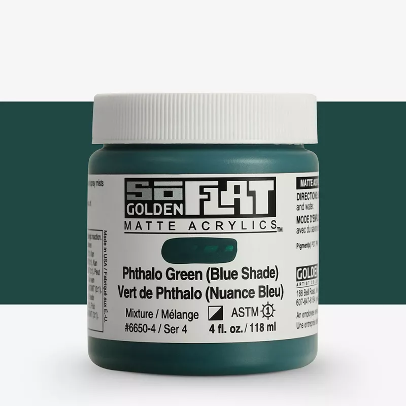 Akrylová barva Golden SoFlat Matte 59 ml - varianty - 6650 Phthalo Green (Blue Shade)